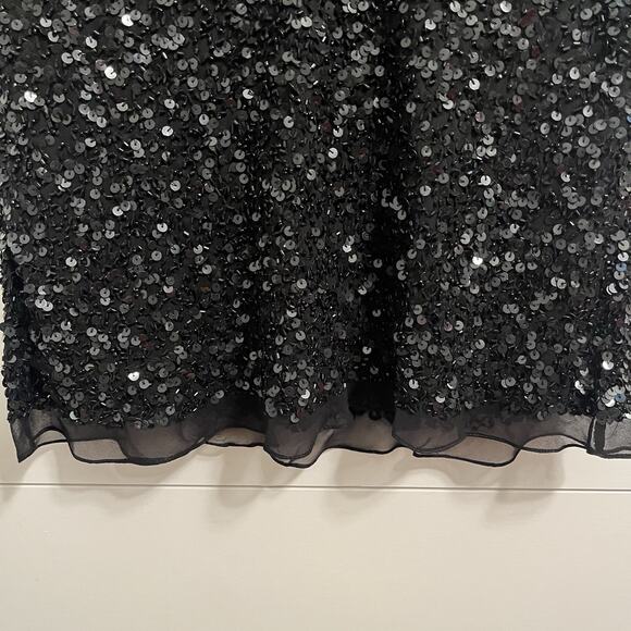 Vintage Adrianna Papell Sequin Top Black Size L - Picture 3 of 15
